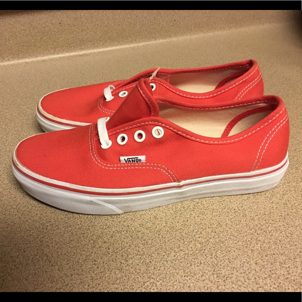 New Vans Authentic Era Classic Bright Red Womens 7
